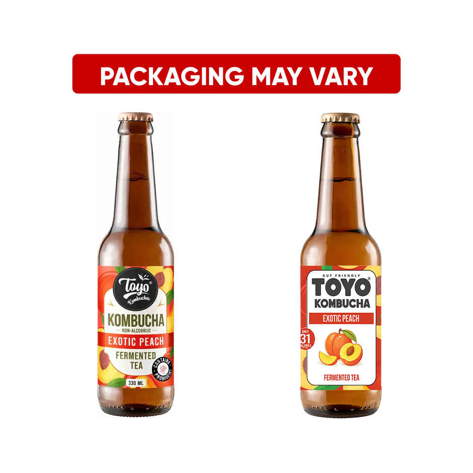 Toyo Kombucha Low Sugar Exotic Peach | Non-Alcoholic Kombucha