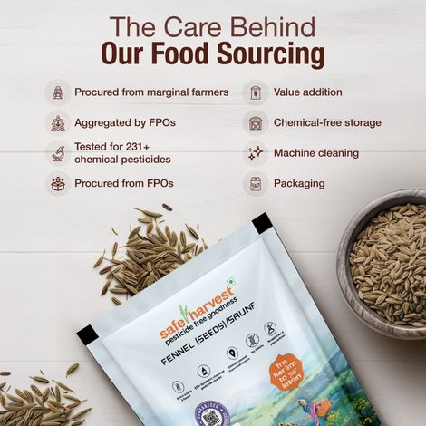 Safe Harvest Pesticide - Free Fennel (Seeds)(Saunf)