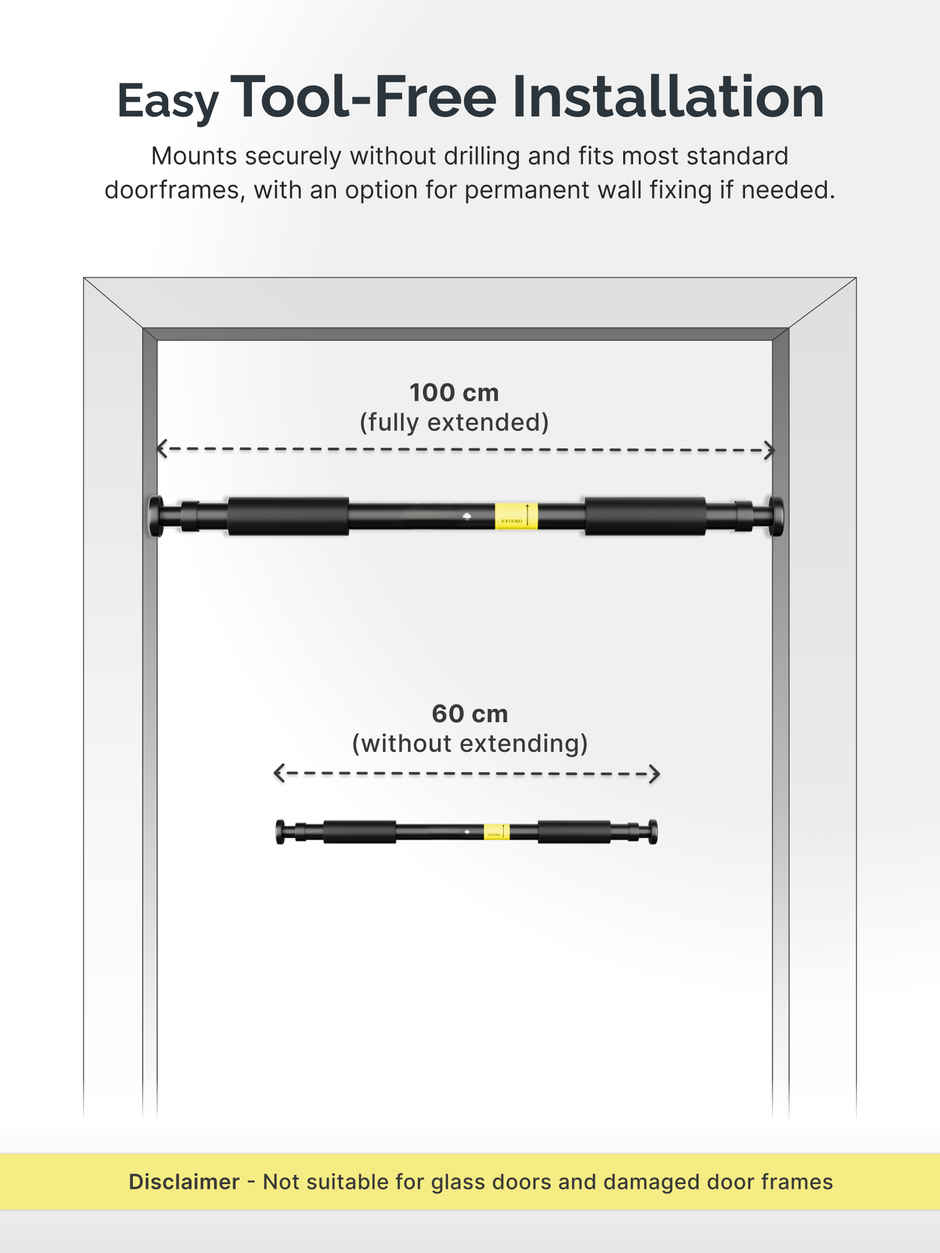 Cultfit Pull Up Bar Basic | Black