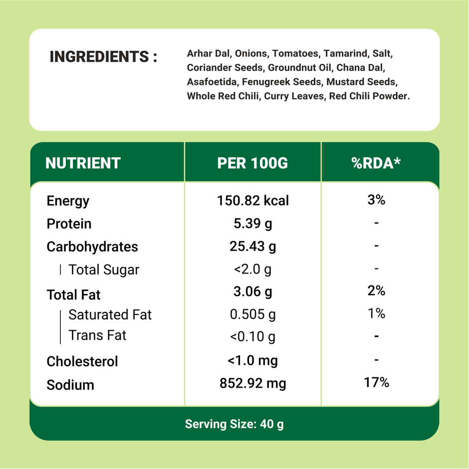 CURRYiT Madras Sambar Masala Premium Cooking Paste