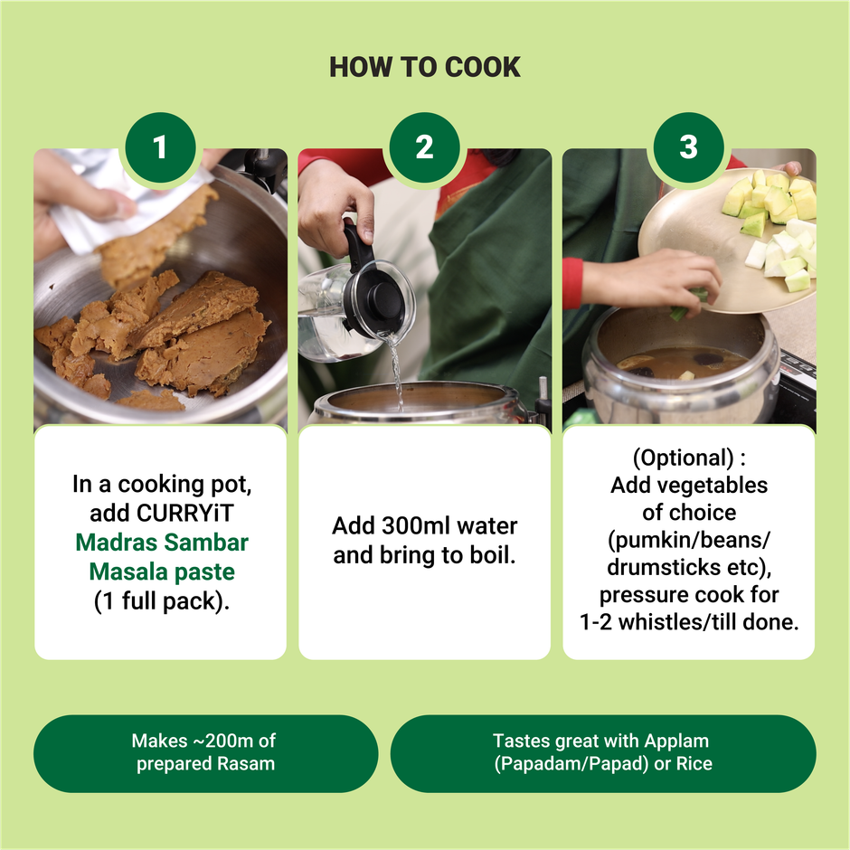 CURRYiT Madras Sambar Masala Premium Cooking Paste
