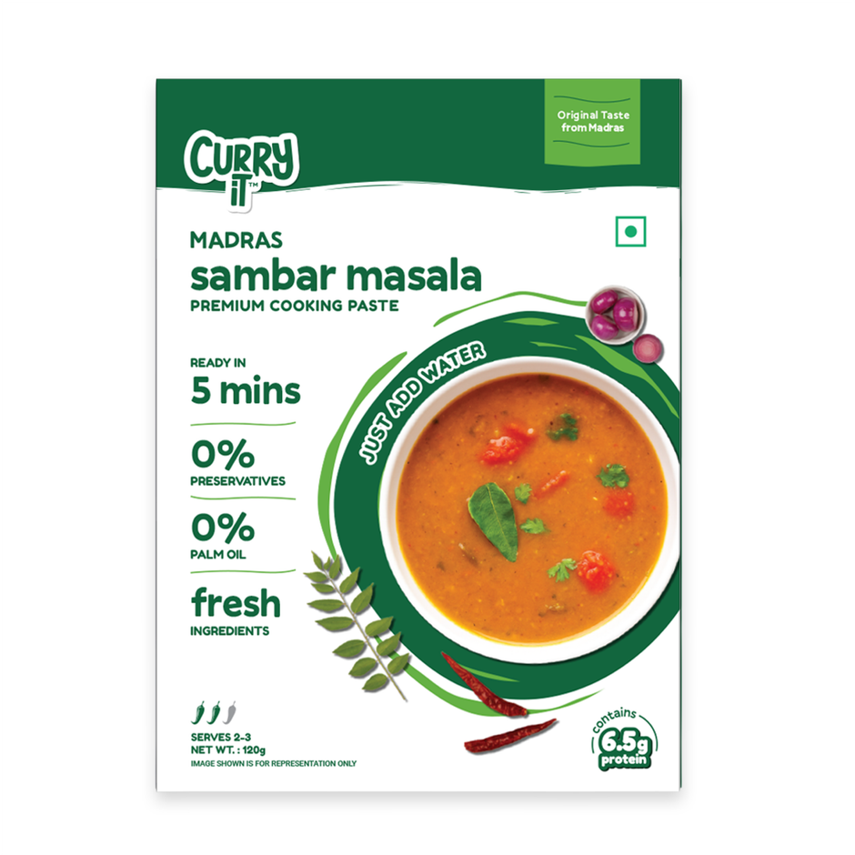 CURRYiT Madras Sambar Masala Premium Cooking Paste