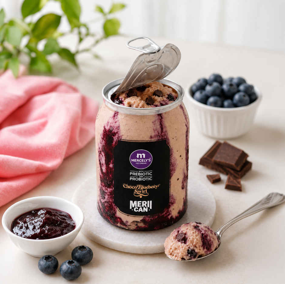 Mercely's Merii Can Chocolate Blueberry Swirl Ice Cream Sundae Combo 