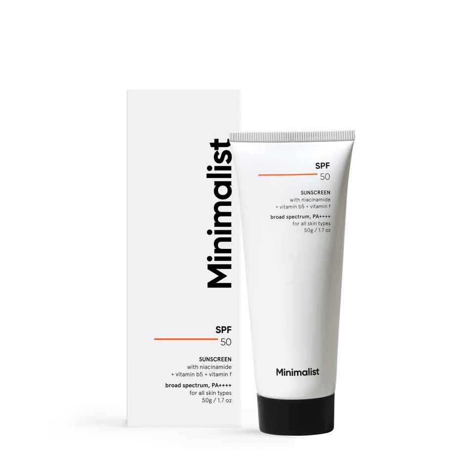 Minimalist SPF 50 PA++++ Multi- Vitamin Sunscreen Broad Spectrum No- White Cast Light Weight For Men & Women