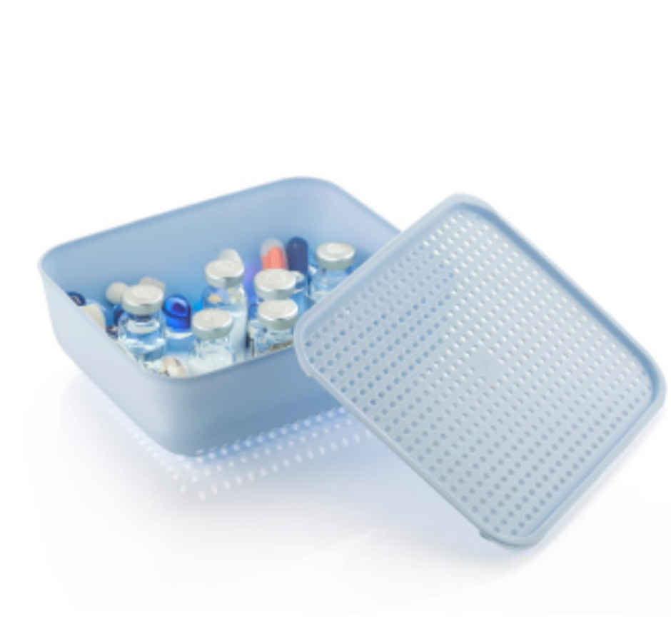 YELLOCUT Basket with Lid, Box Organiser for Home & Kitchen