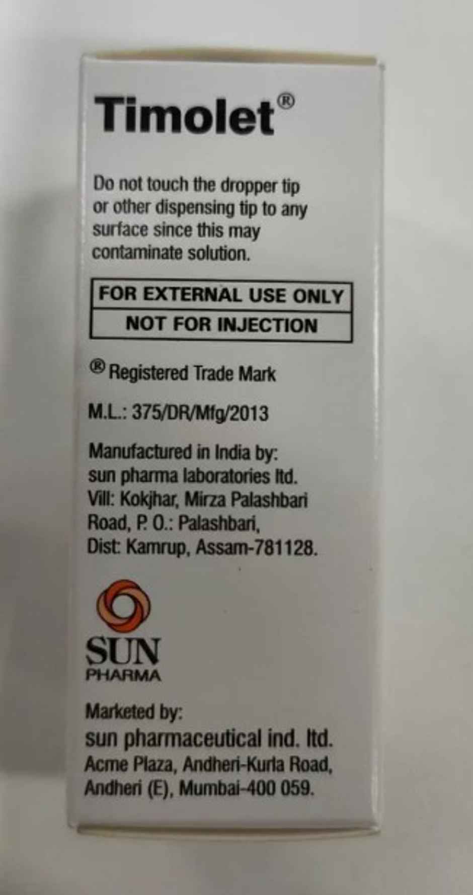 Timolet 0.5% Eye Drop