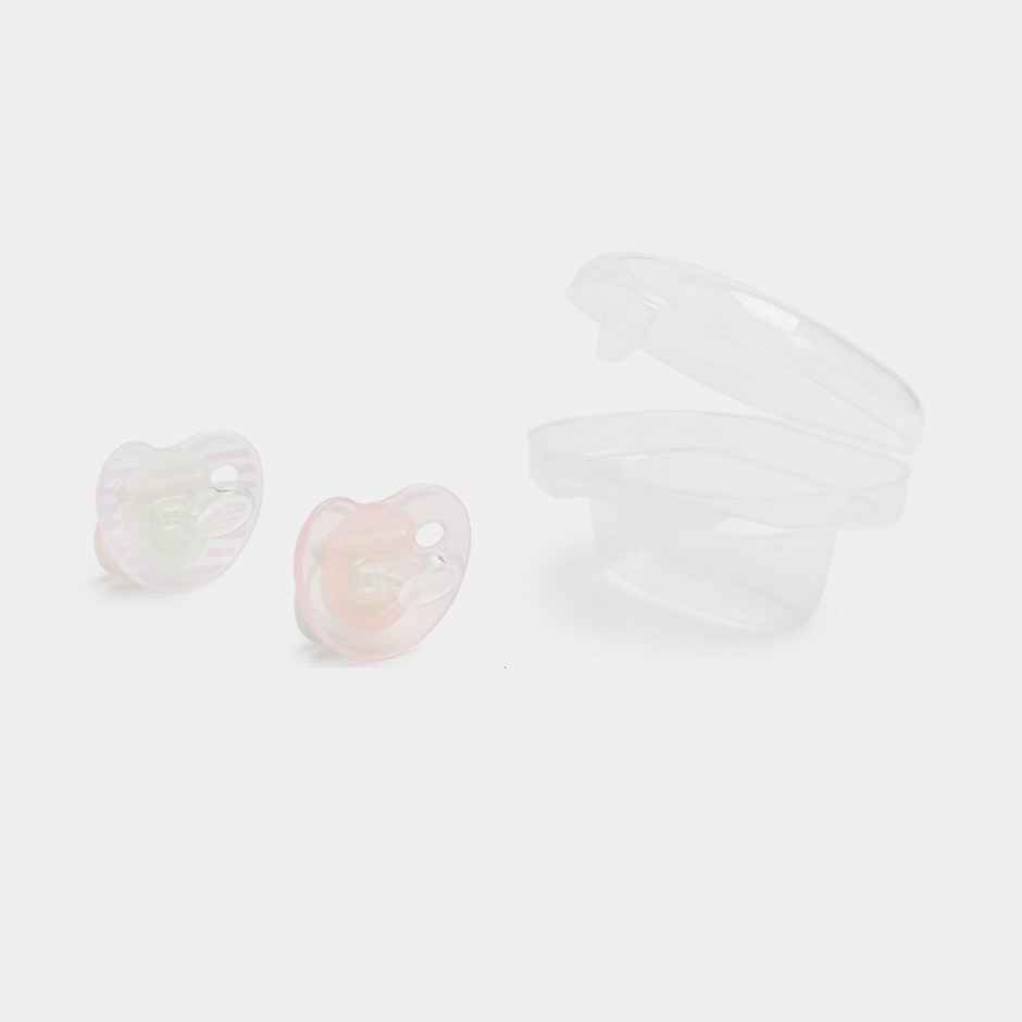 Mothercare Bpa Free Ultra-Soft Butterfly/Bunny Soothers For Newborns 0-6 Months - Pack Of 2