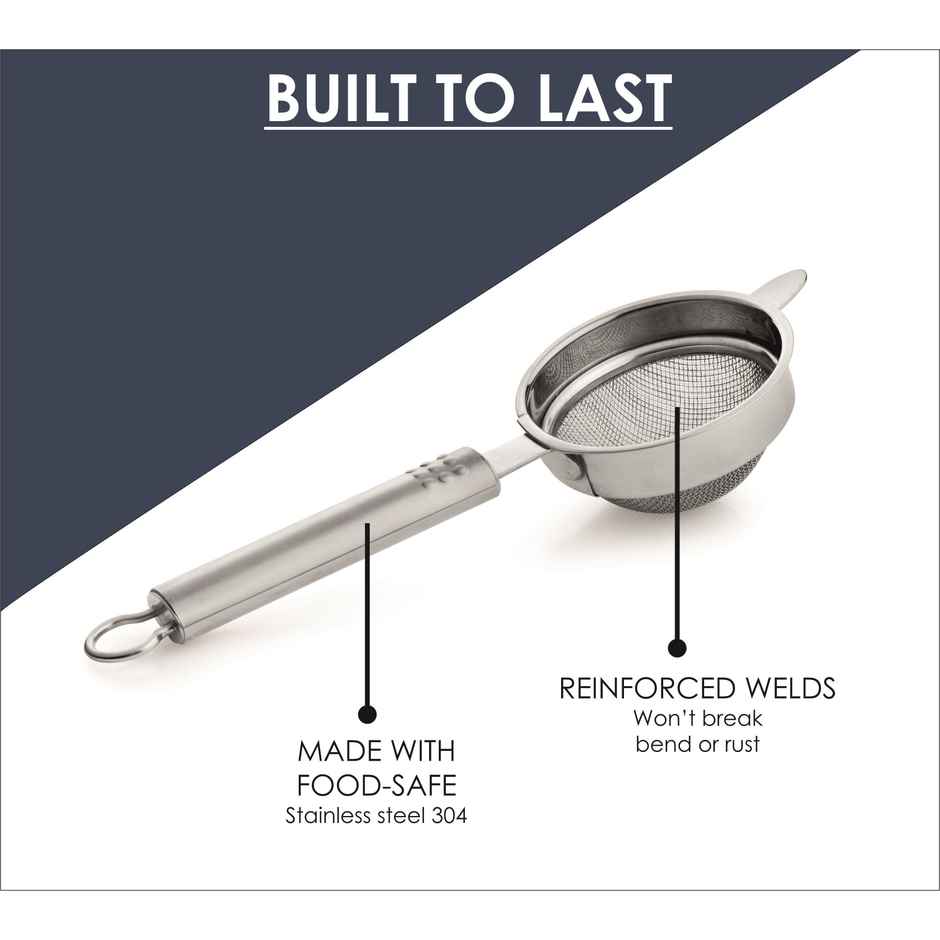 Classic Essentials Stainless Steel Tea Strainer Pack of 3