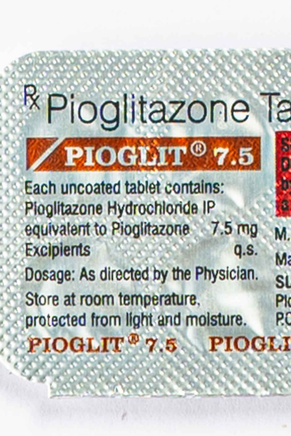 Pioglit 7.5 Tablet
