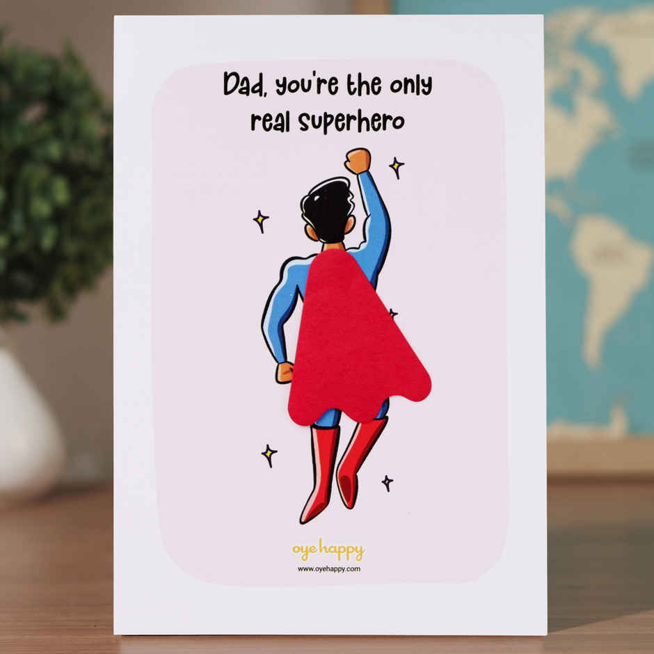 Oye Happy Superdad Cape Card