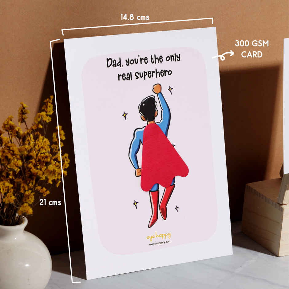 Oye Happy Superdad Cape Card
