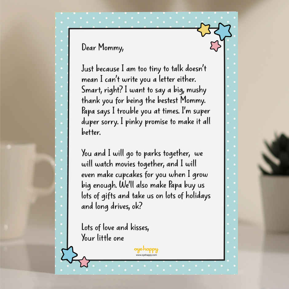 Letter from Baby | Oye Happy