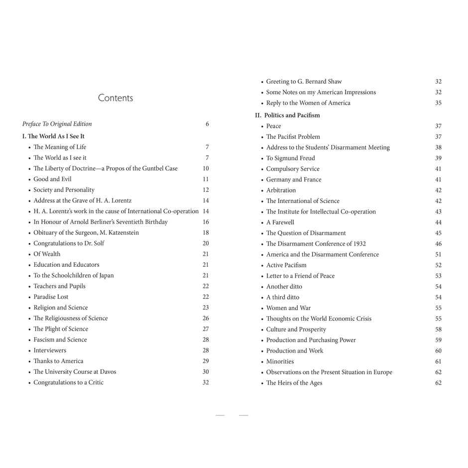 The World As I See It