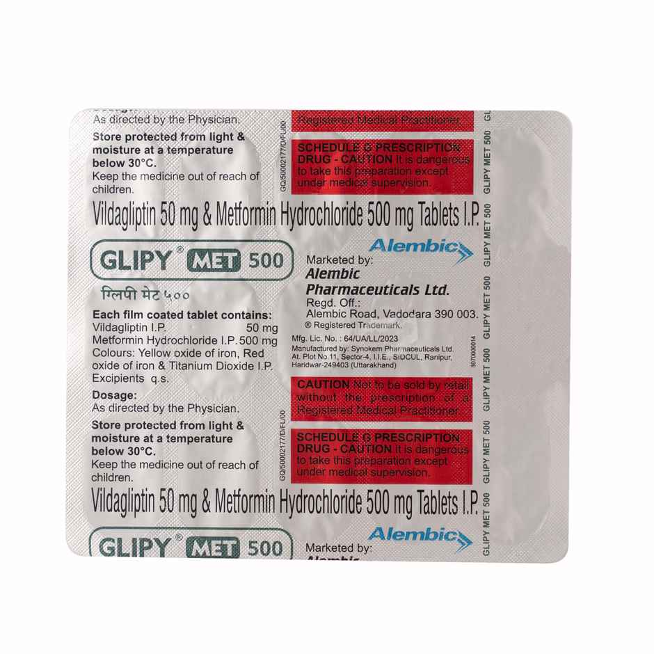 Glipy Met 500 Tablet