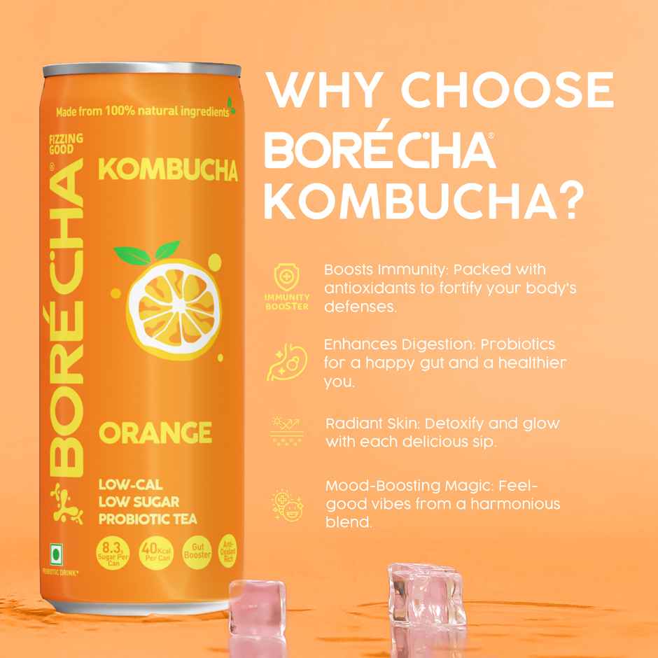 Borecha Orange Probiotic Kombucha