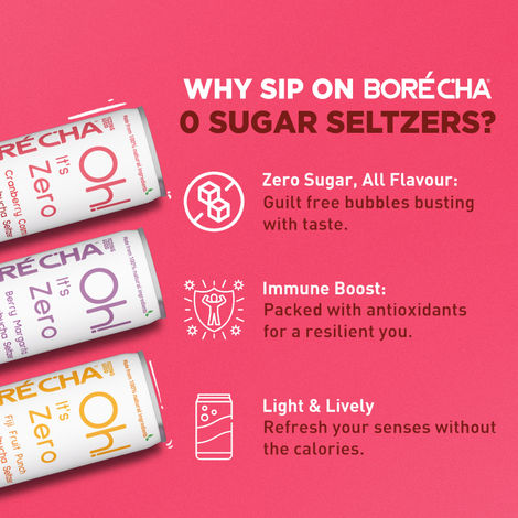 Borecha Cranberry Cosmo Seltzer Kombucha