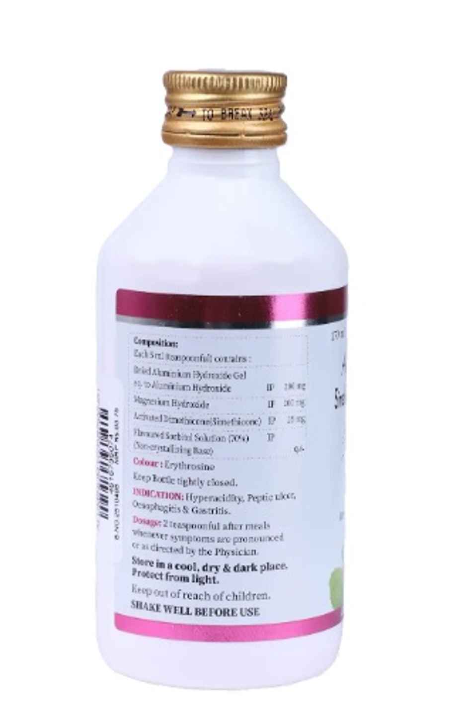 Genericart Aluminum Hydroxide 200 Mg + Simethicone 25 Mg + Magnesium Hydroxide 200 Mg Syrup