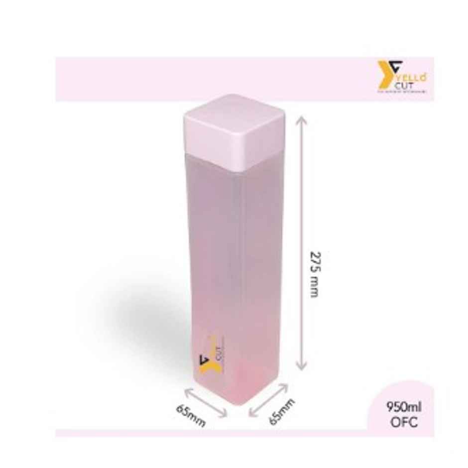 YELLOCUT Fridge Square Plastic Bottle Set | 950 ml | Colour May Vary