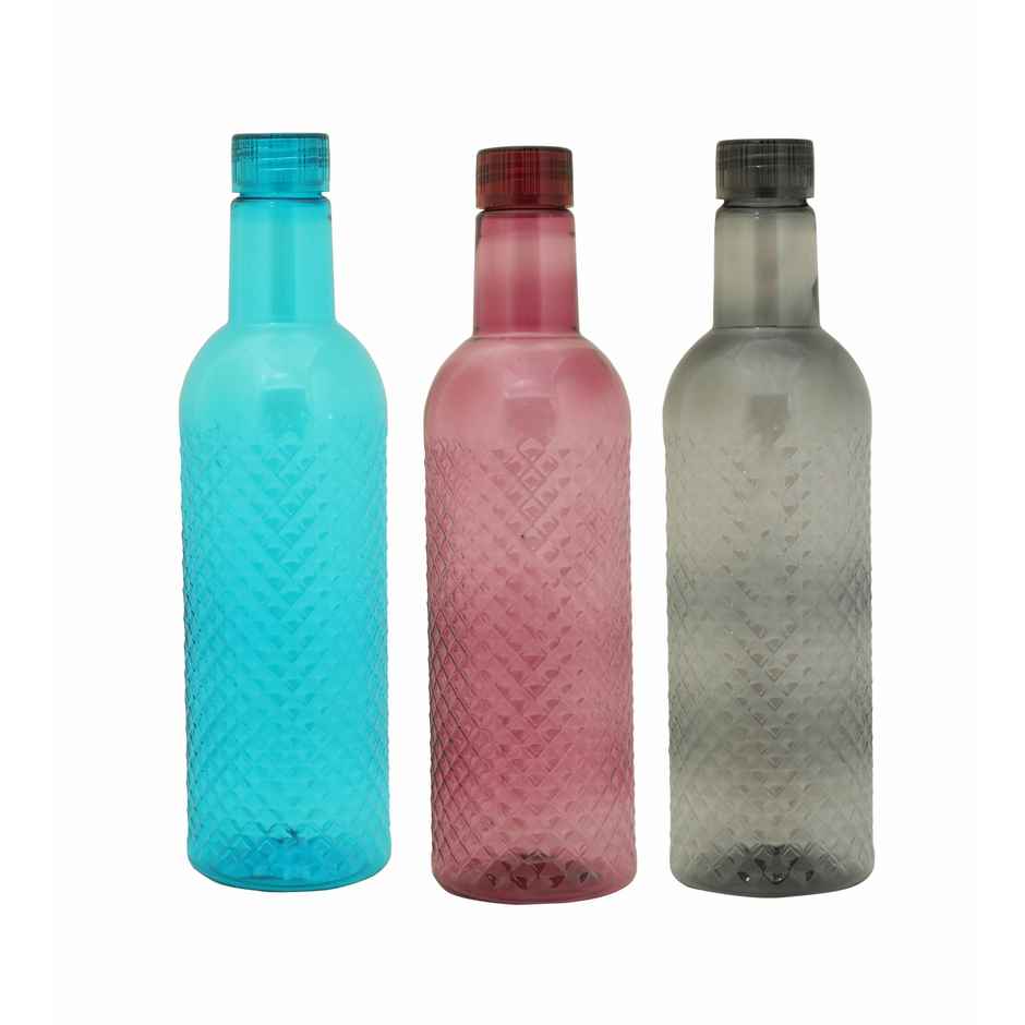 Java Plastic Diamond Water Bottle | Assorted | 1 L
