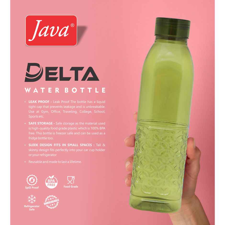 Java Plastic Delta JR Water Bottle | Assorted | 500 ml