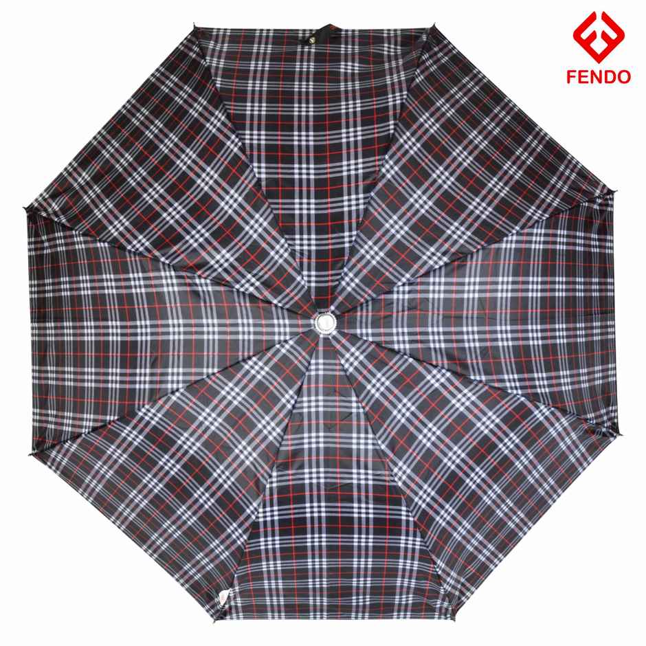 Fendo 21 inch 2 Fold Auto Open Umbrella | Checks