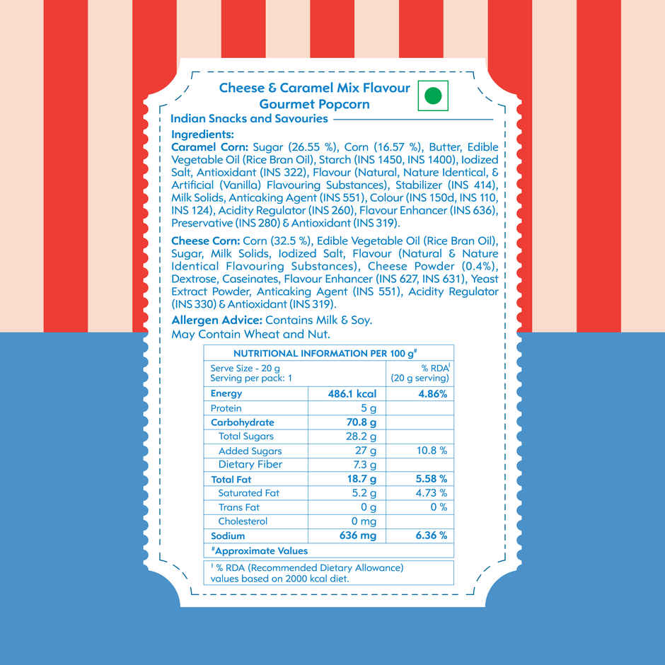 TTP  Popcorn Cheese & Caramel Pouch