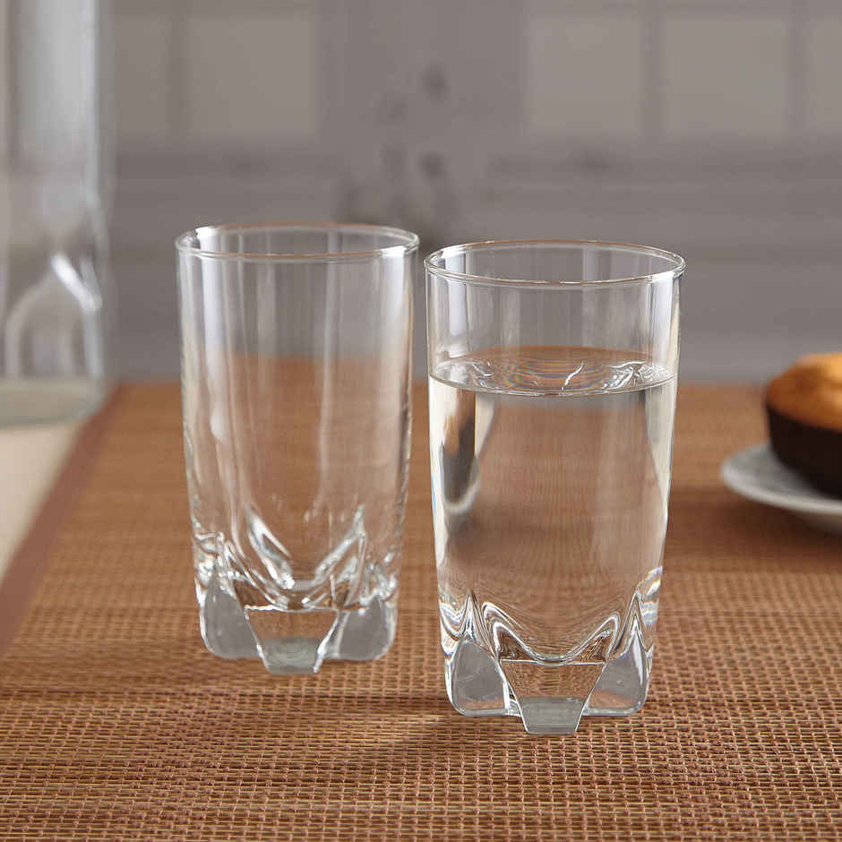 Luminarc Highball Glass Set | 330 ml | Chip Resistant | Stackable | Microwave & Dishwasher Safe