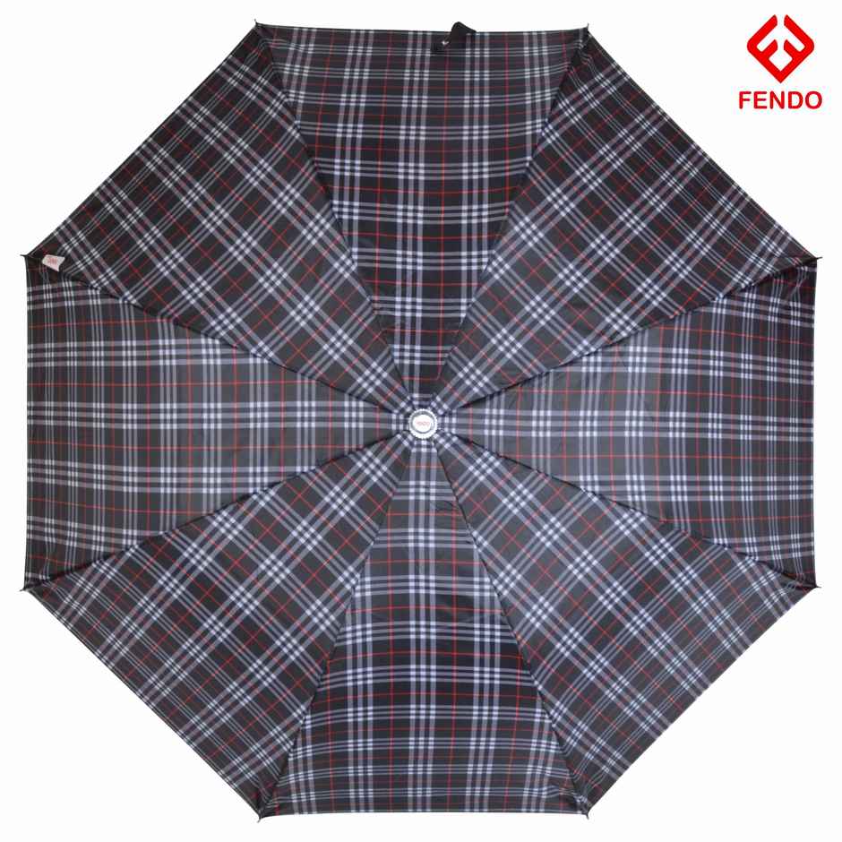 Fendo Emmott 2 Fold Auto Open 24.5 Inch Sun & Rainproof Regular Umbrella| Blue Checks