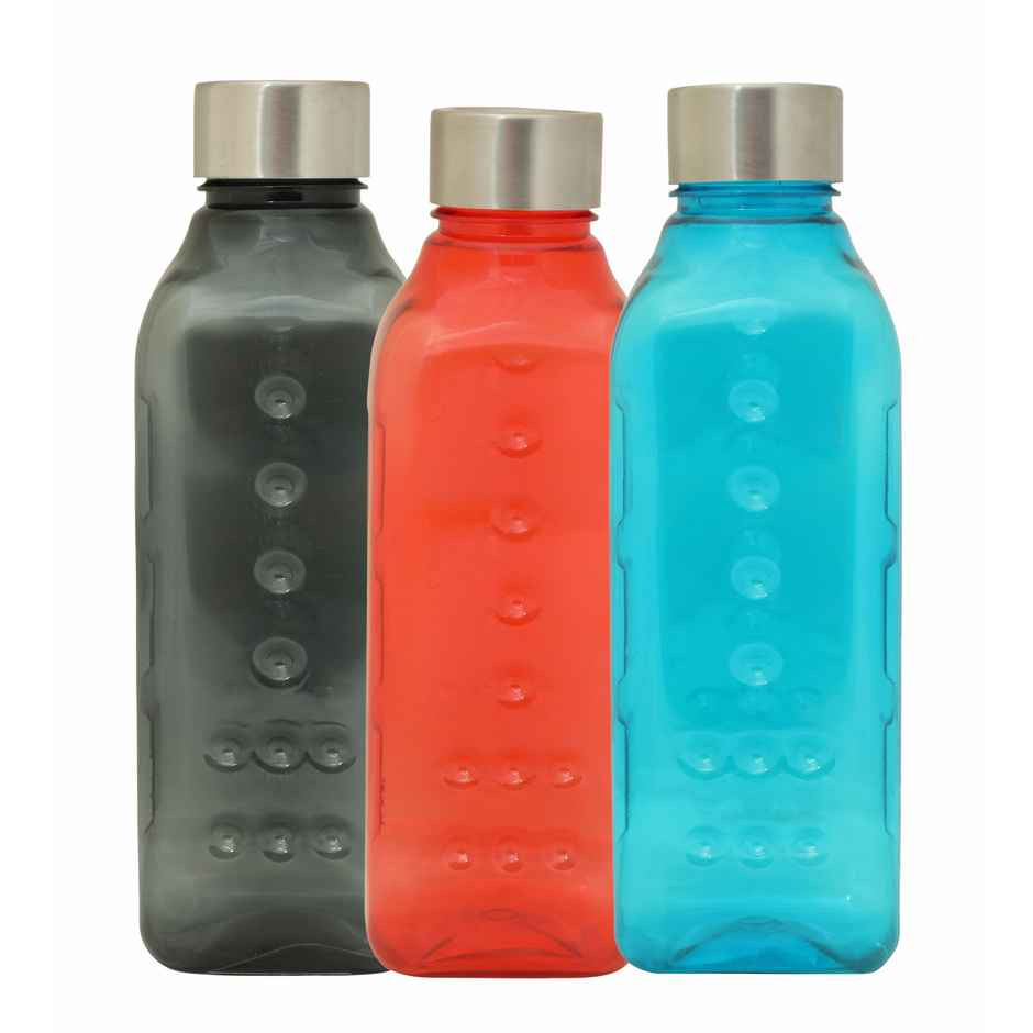 Java Plastic Cube Water Bottle | Assorted | 1 L