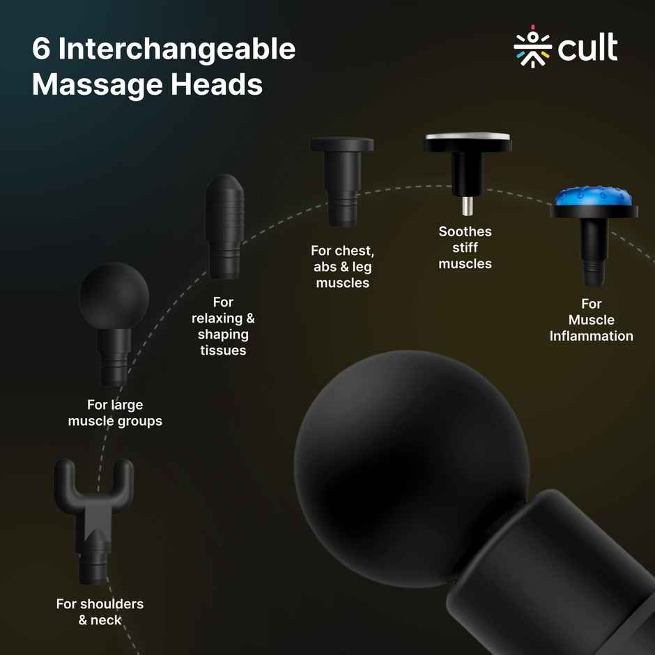 Cult Volt X, Full Body Professional Gun Massager With Hot And Cold Therapy, 3000 mAh Battery