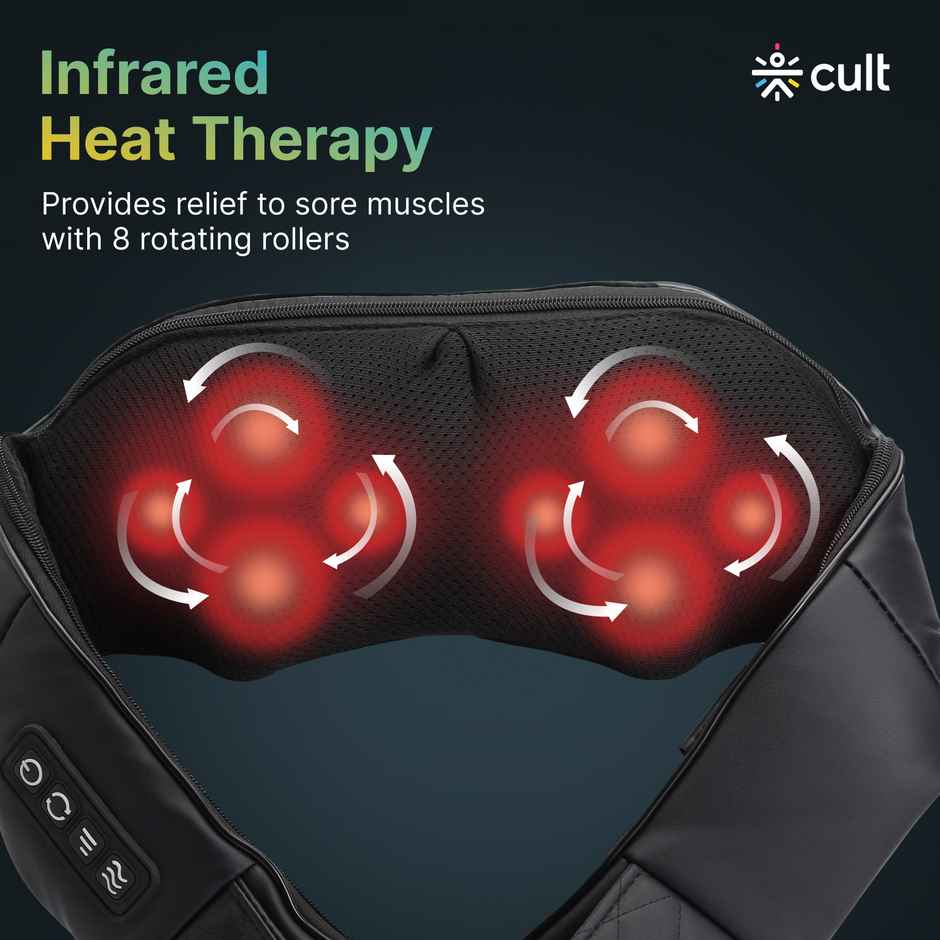 Cult Therma Relax Deep Heal Shiatsu Massager With Infrared Heat Therapy
