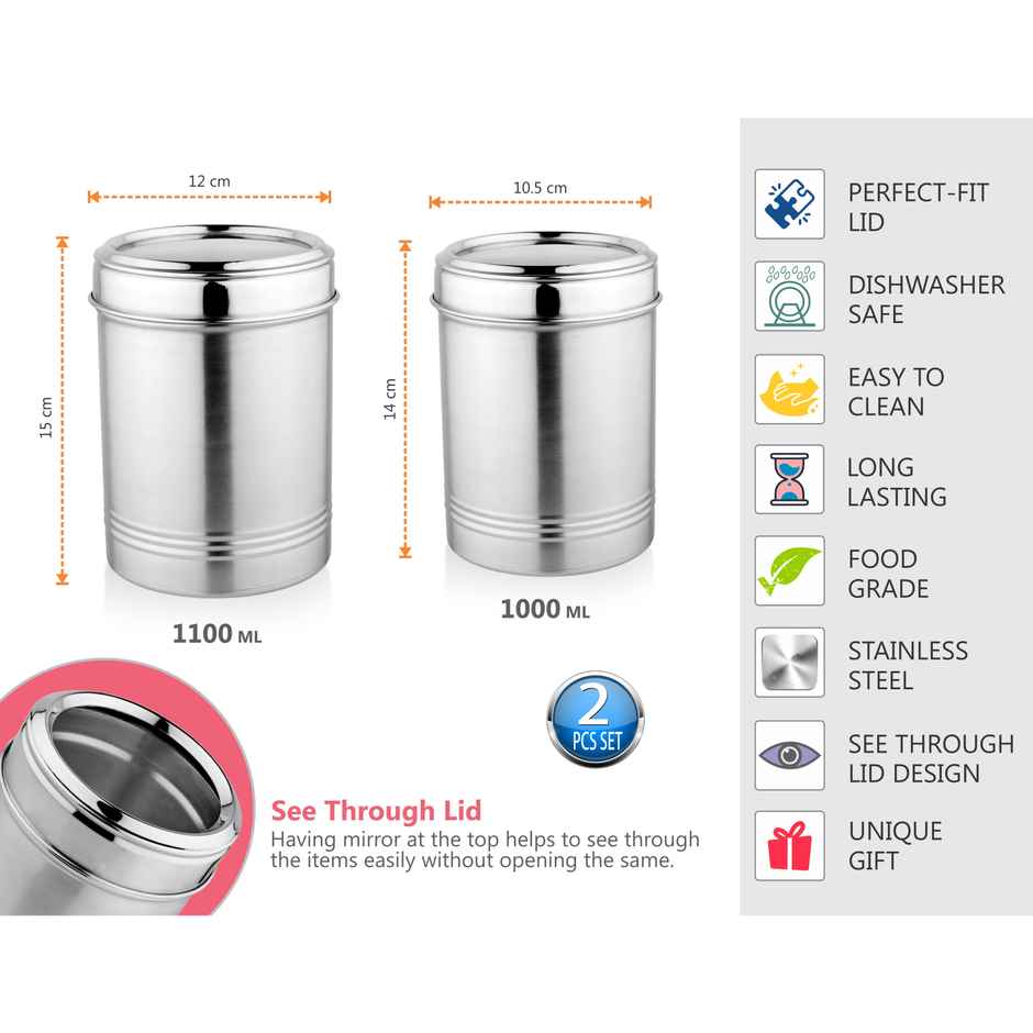 Bay6 1100 ml & 1000 ml Canister