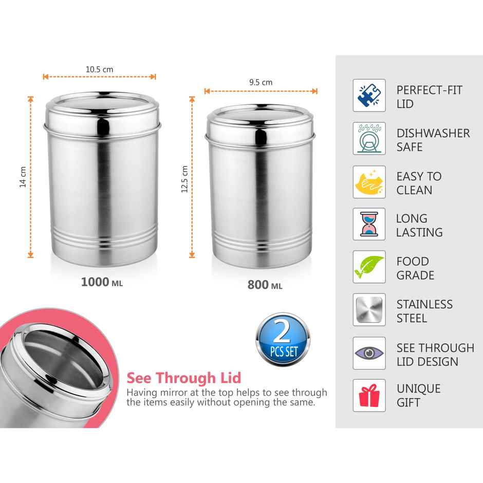 Bay6 1000 ml & 800 ml Canister