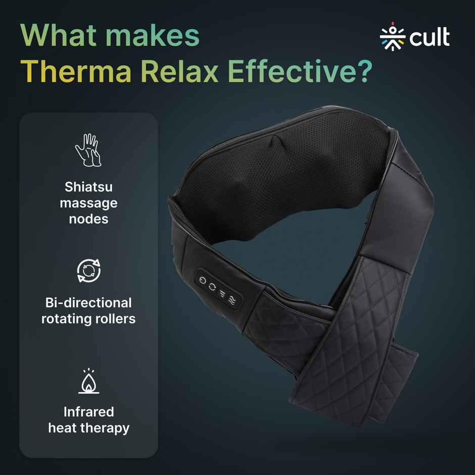 Cult Therma Relax Deep Heal Shiatsu Massager With Infrared Heat Therapy