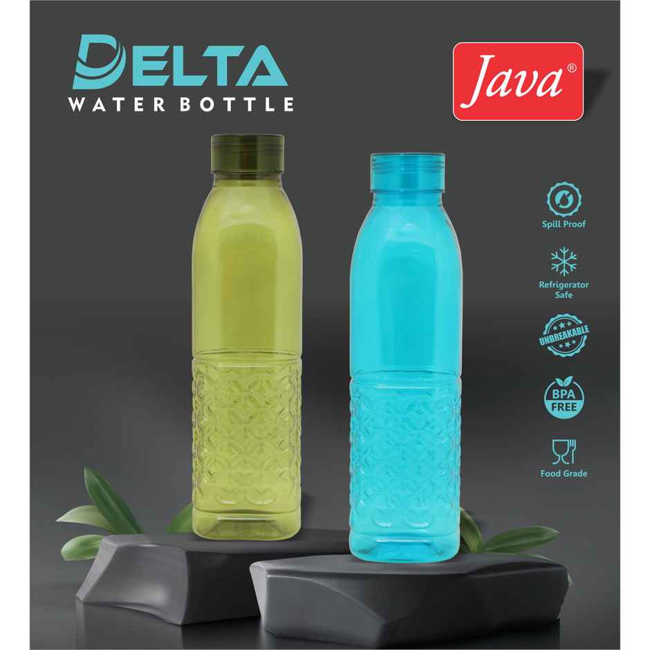 Java Plastic Delta Water Bottle | Assorted | 1 L