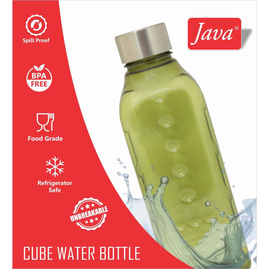 Java Plastic Cube Water Bottle | Assorted | 1 L
