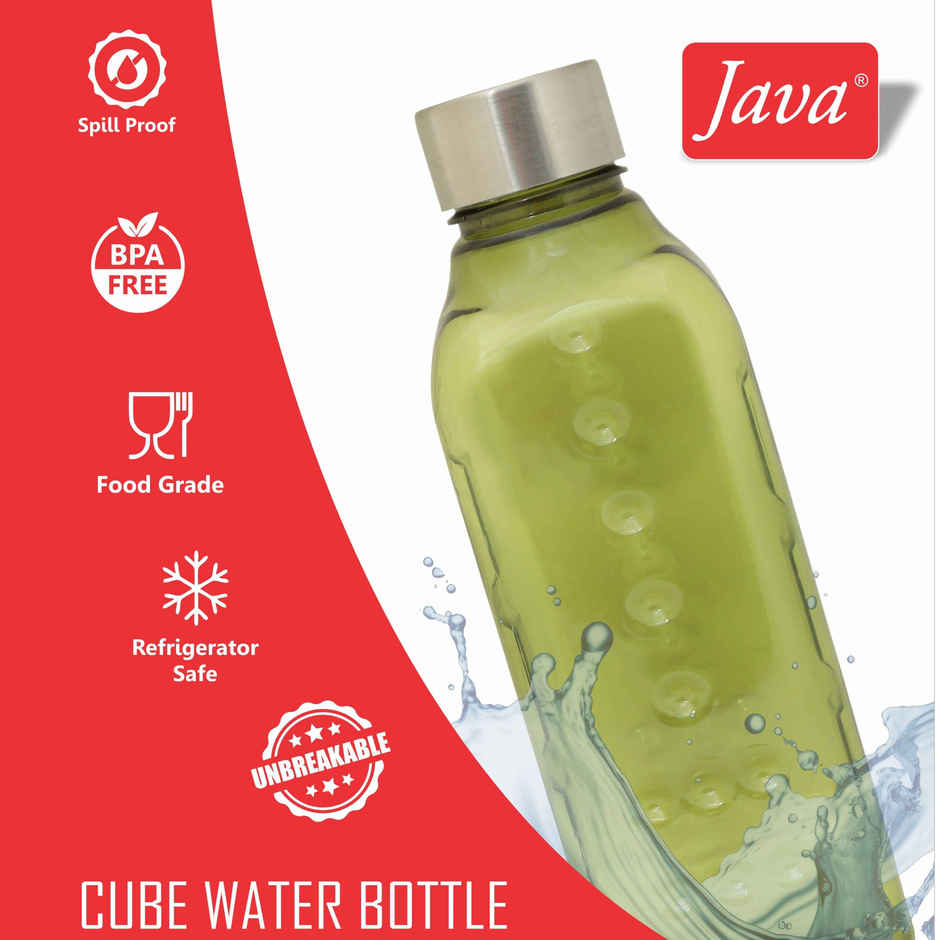 Java Plastic Cube Water Bottle | Assorted | 1 L