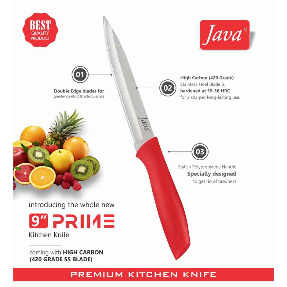 Java 420 Grade Stainless Steel Knife 3 Pcs Set | Strainght Blade