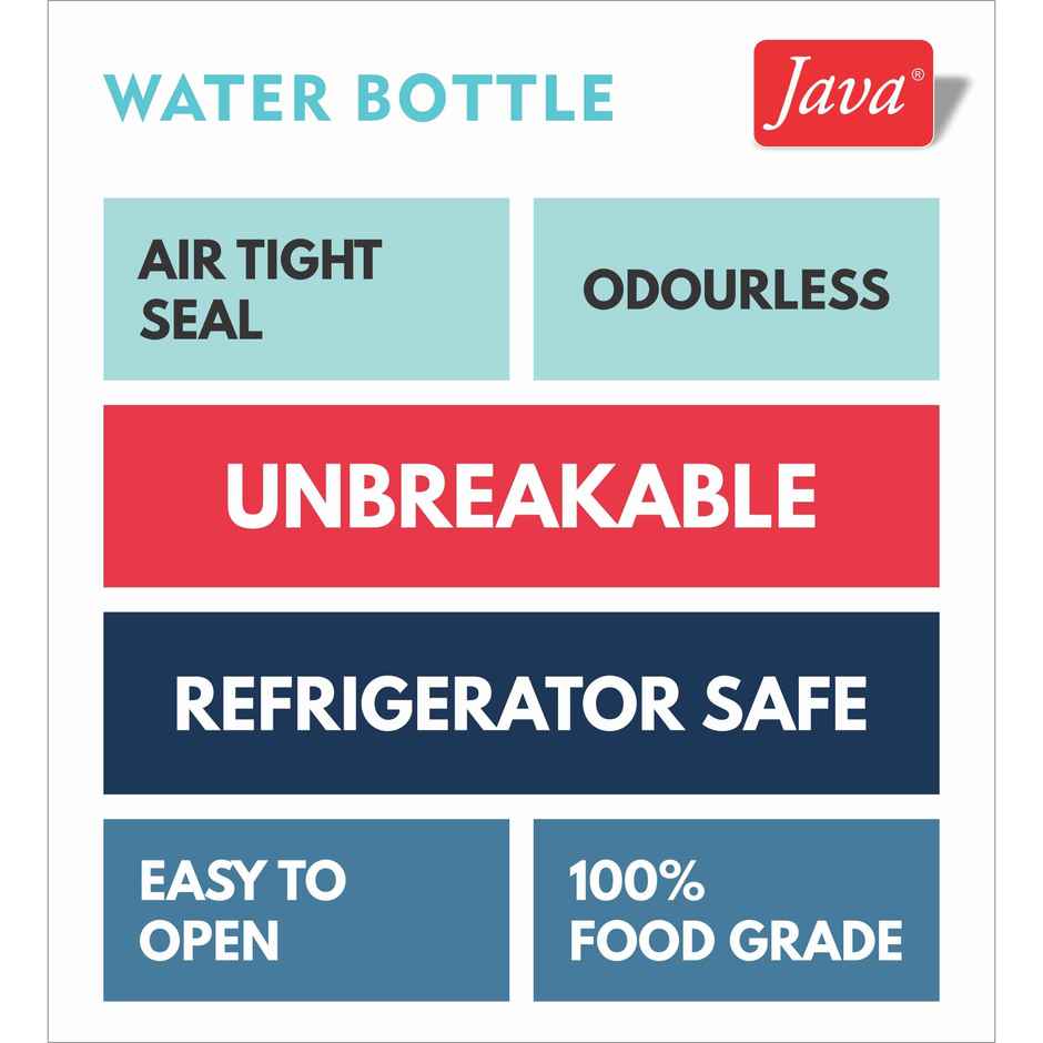 Java Plastic Cube Water Bottle | Assorted | 1 L