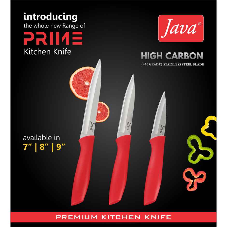 Java 420 Grade Stainless Steel Knife 3 Pcs Set | Strainght Blade