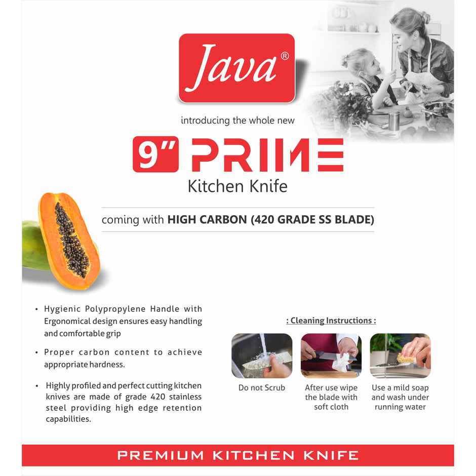 Java 420 Grade Stainless Steel Knife 3 Pcs Set | Strainght Blade