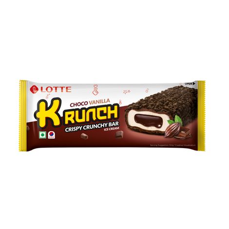 Lotte Krunch Chocolate Vanilla Ice Cream Candy