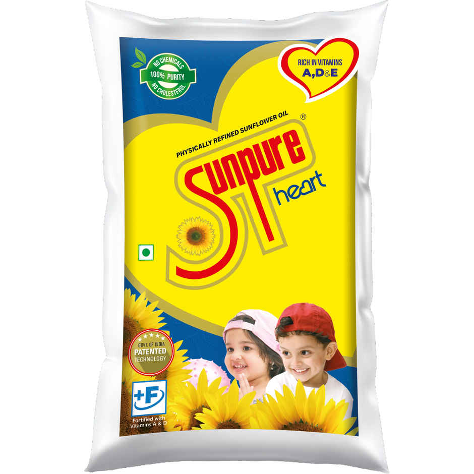 Sunpure Heart Sunflower Cooking Oil Pouch