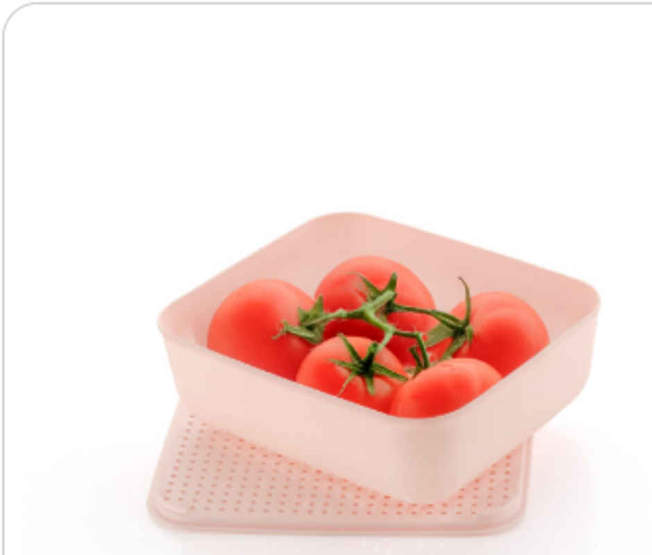 YELLOCUT Basket with Lid, Box Organiser for Home & Kitchen