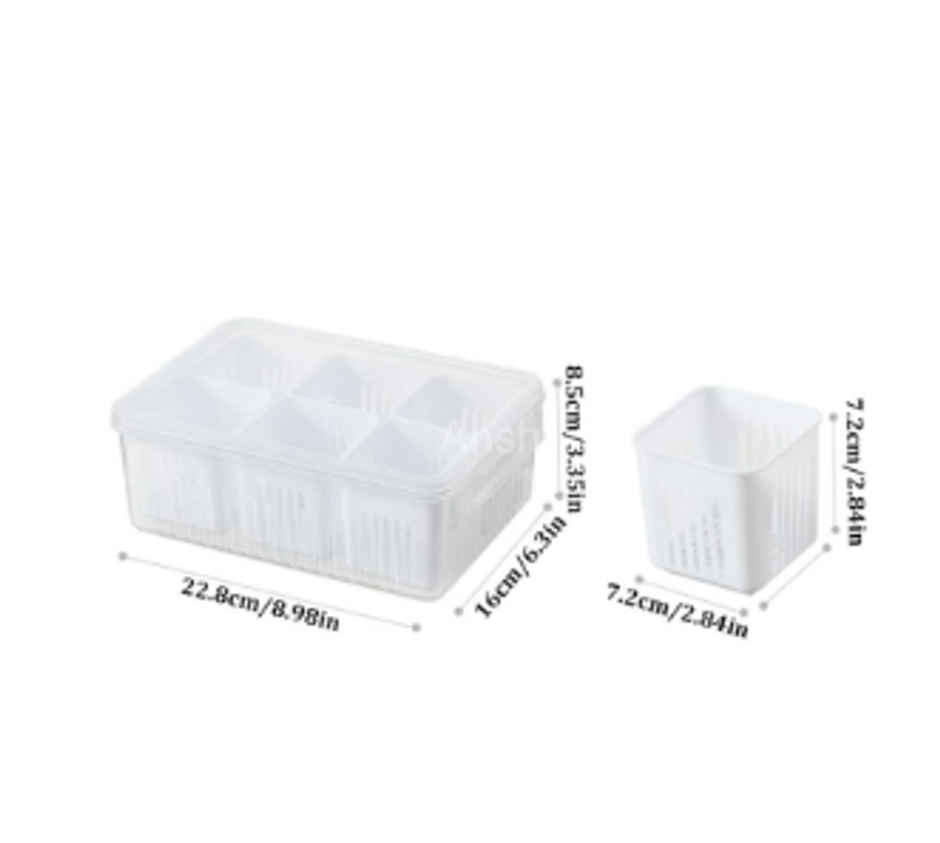 YELLOCUT Fridge Plastic Storage Box | White - 2 L