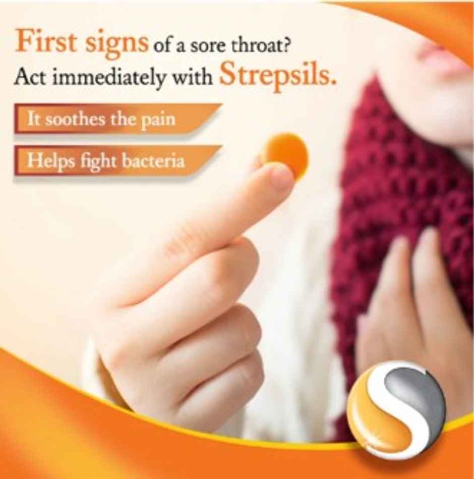 Strepsils Ginger Lemon Flavour Lozenges