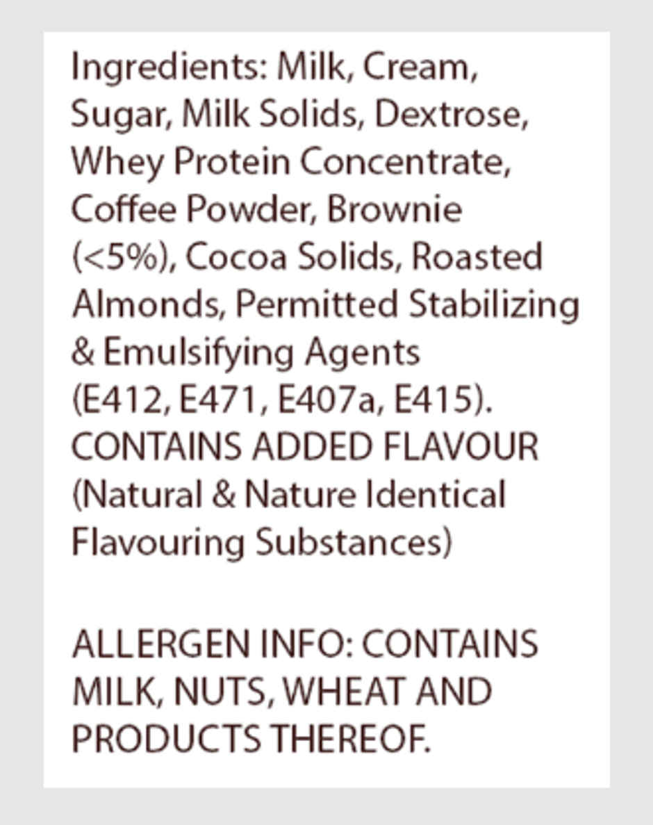 Amore Gelato Coffee Fudge Brownie Ice Cream Cup Combo