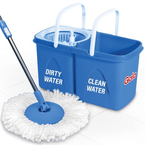 Gala Twin Bucket Spin Mop Floor Cleaning Mop With Separate Bucket For Clean And Dirty Water