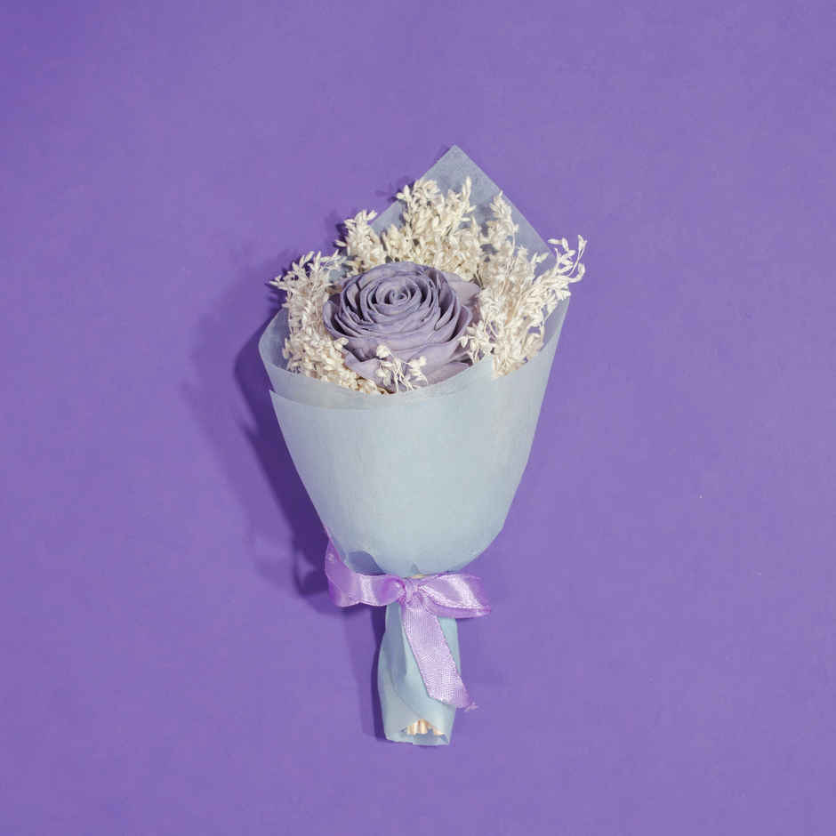 Lavender Rose Love Dried Flowers Bouquet | Ideal for Gifting | Poshh
