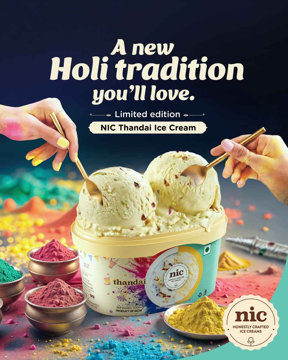 NIC Thandai Ice Cream Tub | Preservative Free | No Artificial Flavors